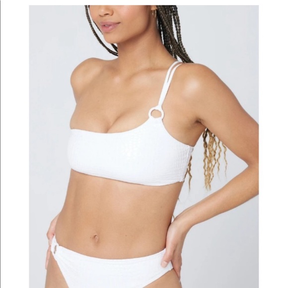 NEW! LSpace Set Indiana top and Jones Bottom Bitsy in gloss white gator - Picture 10 of 15